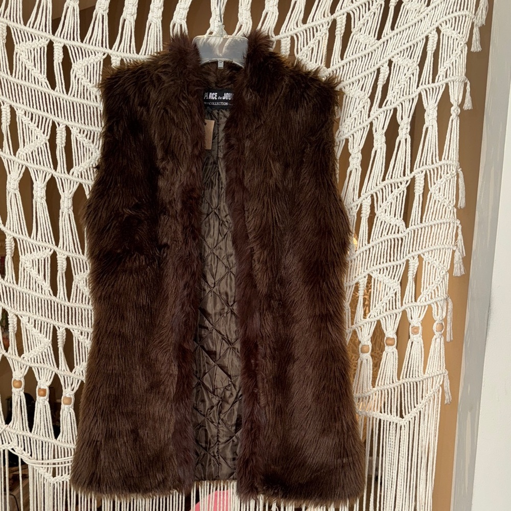 Faux Fur Brown Vest
